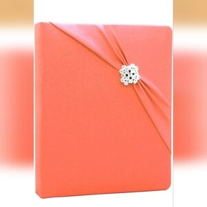 Ivy Lane Design Garbo Collection Wedding Memory Book, Coral
